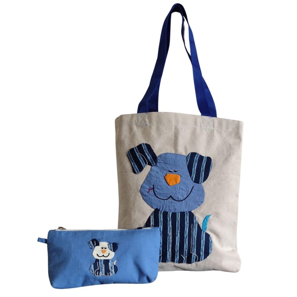 KIDS TOTE BAG & PENCIL POUCH SET